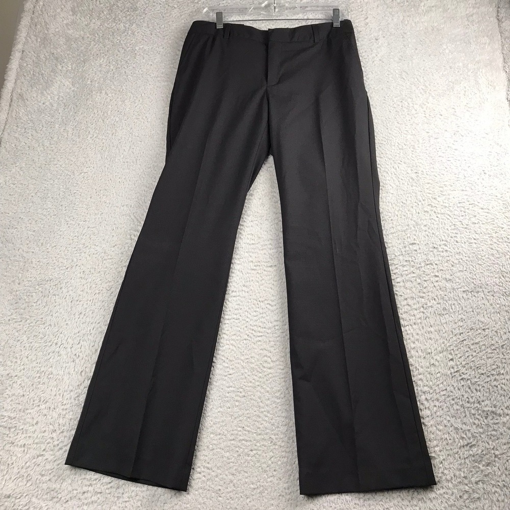 Banana Republic Martin Fit Pants Women 8S Black Straight Wool Blend Office NEW